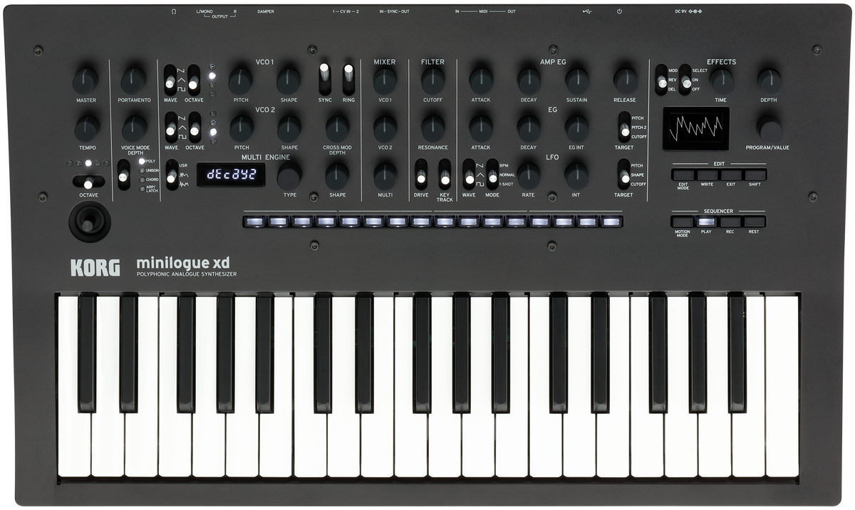 Korg Synthesizer, analoog, minilogue xd, 4-stemmig, 37 toetsen, Multi-Engine,DFX