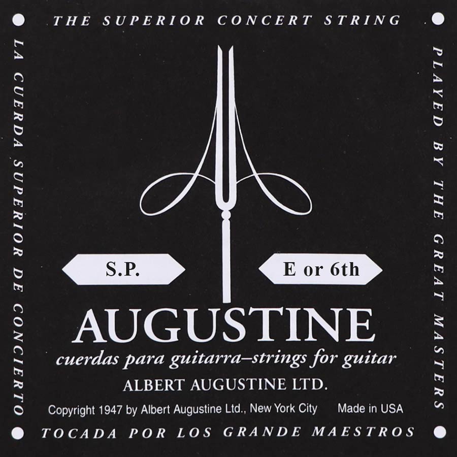 Augustine AUBLK6 Black E6 losse bassnaar voor klassiek gitaar