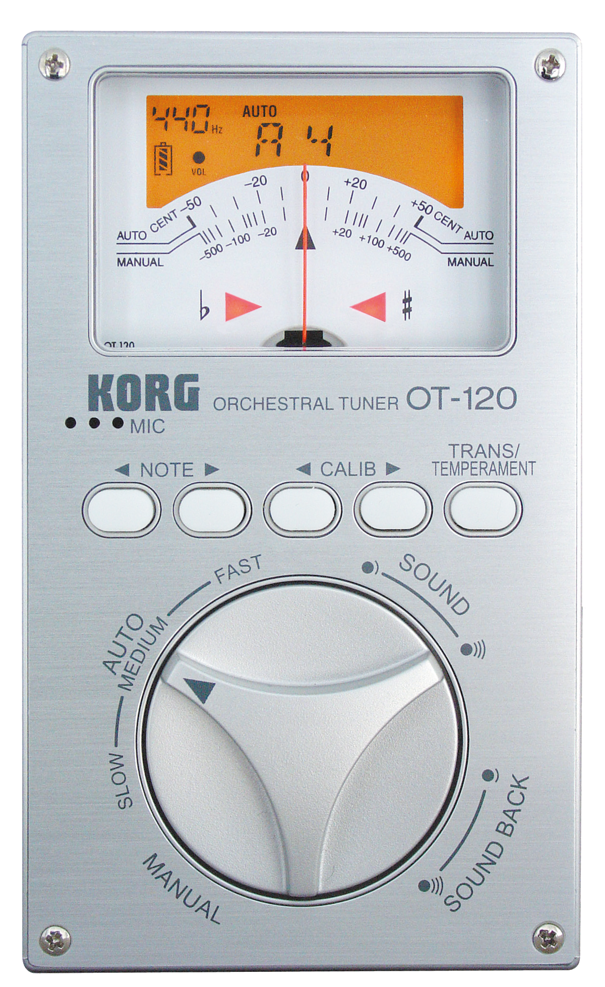 Korg Stemapparaat, chromatisch, OT-120, zilver