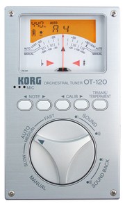 Korg Stemapparaat, chromatisch, OT-120, zilver