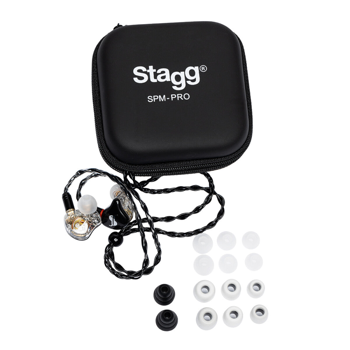 Stagg SPM-PRO BK 3-driver in-ear monitors zwart