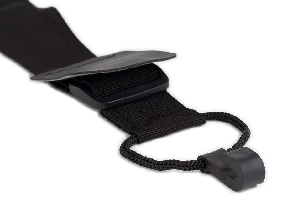 Gaucho GST-40-BK Klassieke Gitaarband met klankgathaak, zwart nylon, 40 mm breed