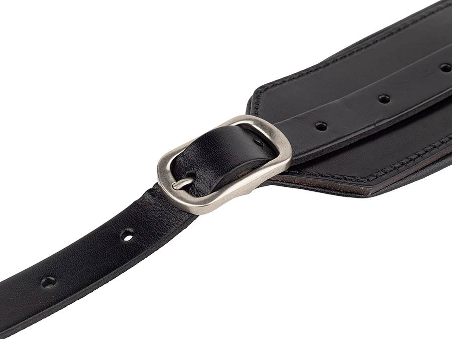 Gaucho GST-810-BK Ergoline Series Gitaarband met comfortabele voering van Italiaans leer, zwart