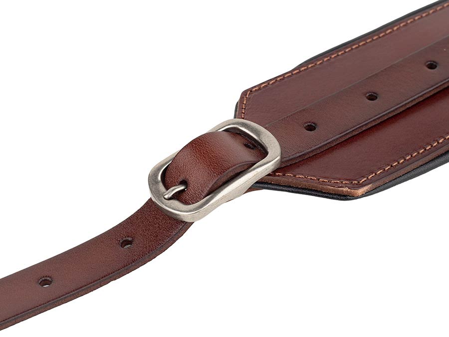 Gaucho GST-810-LBR Ergoline Series Gitaarband met comfortabele voering van Italiaans leer, lichtbruin