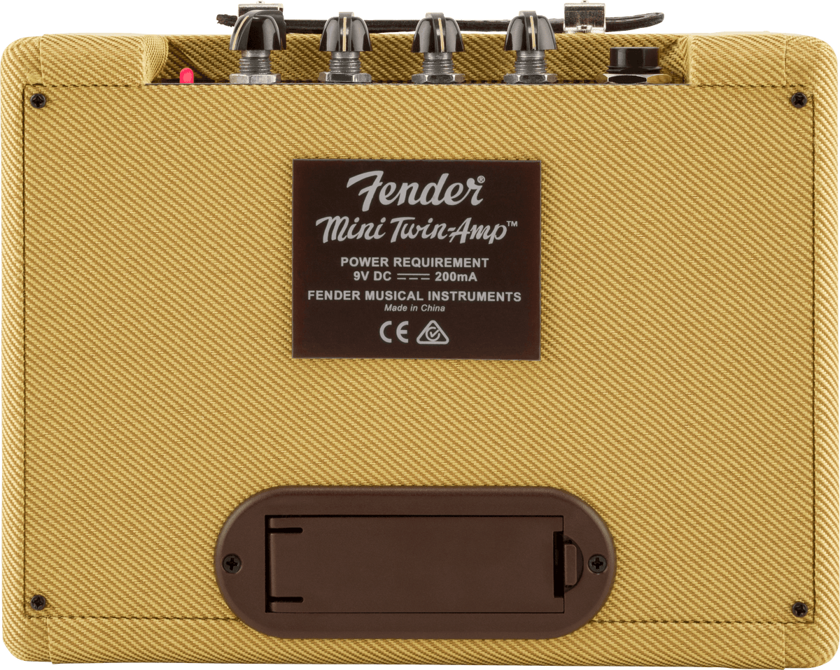 Fender 0234811000 Mini '57 Twin-Amp gitaarversterker 1W met 2x 2-inch speakers - achterkant