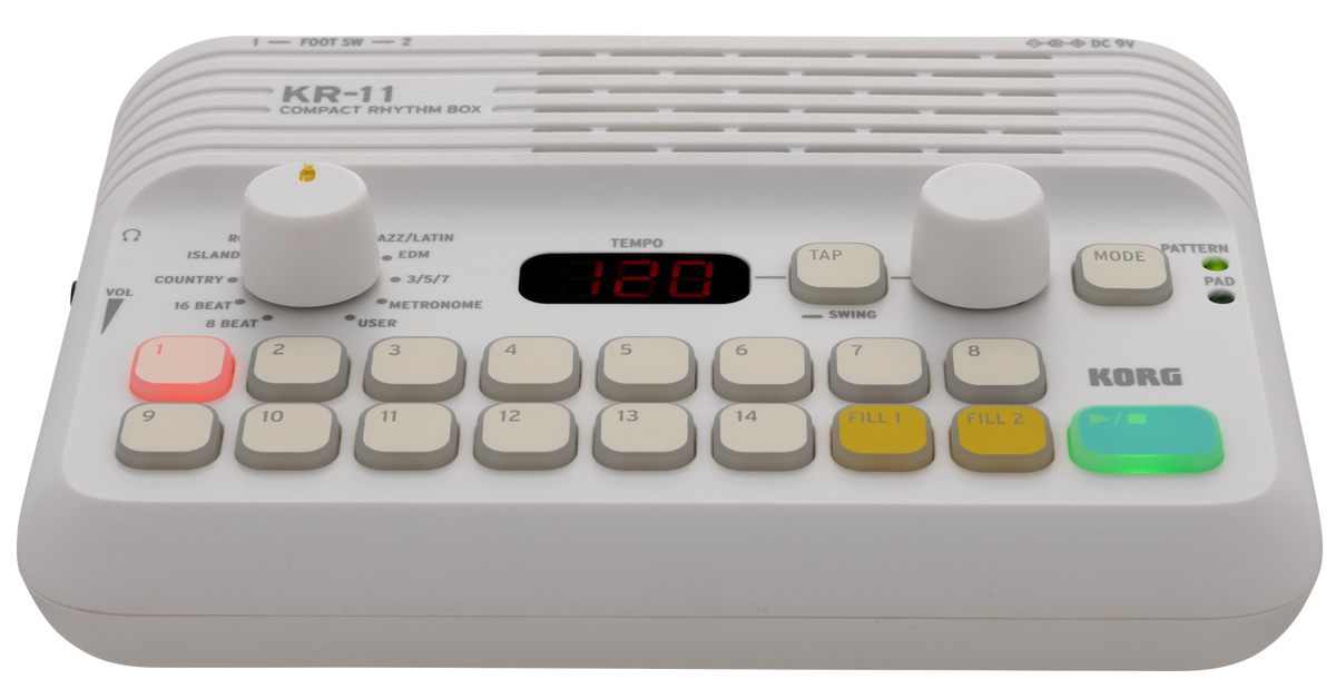 Korg Digitale Drum, KR-11, 11 Genres, 126 Ritmes, User Pattern