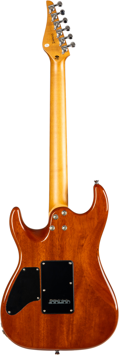 JET Guitars JS-45 Fireburst – elektrische gitaar – S-stijl HSS Fireburst vlam, palissander toets