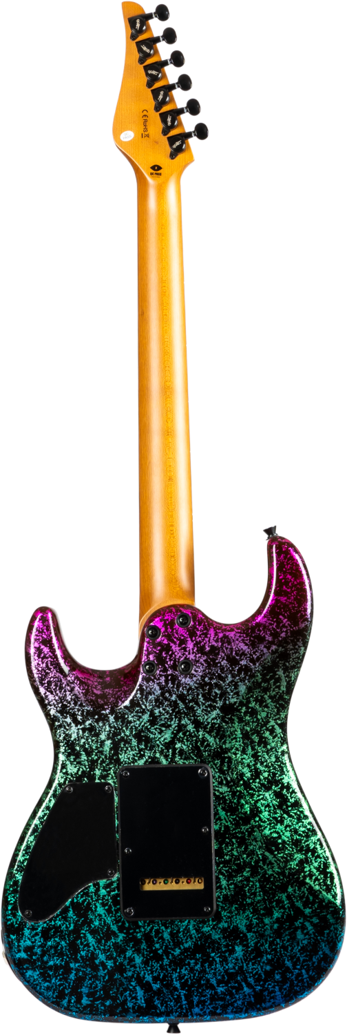 JET Guitars JS-50 Art – elektrische gitaar – S-stijl HH Kunst Blauw, palissander toets