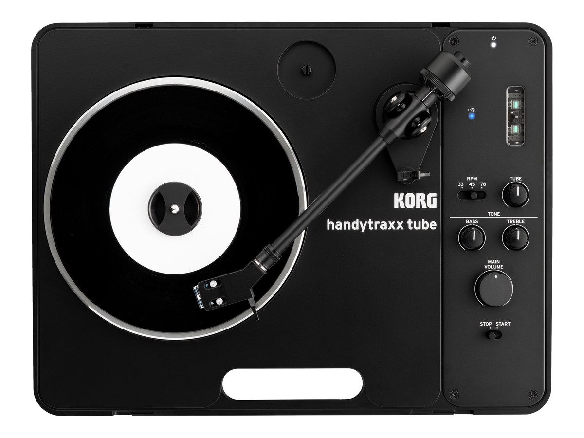 Korg Platenspeler ,handytraxx tube, Luidspreker,Nutube,Batterij werking
