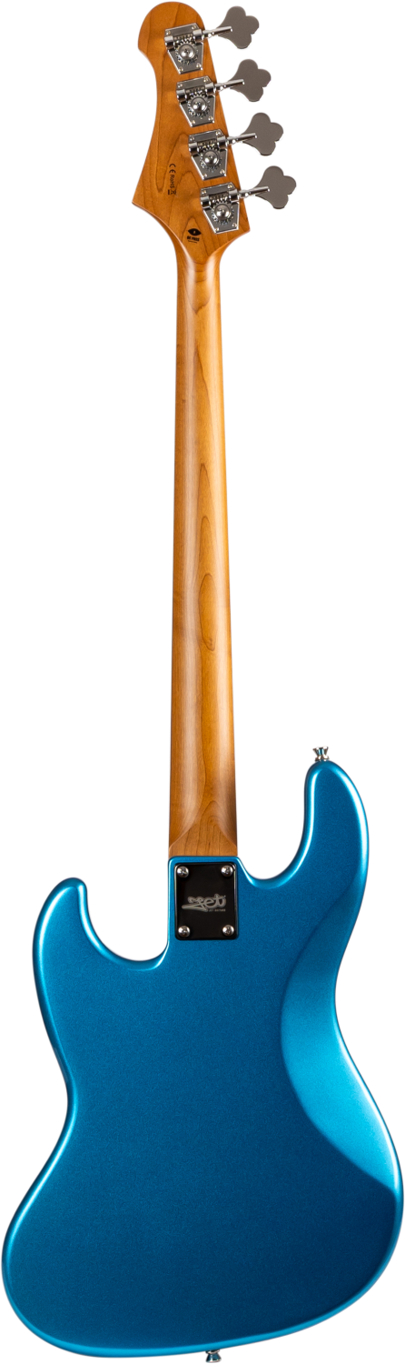 JET Guitars JJB-300 LPB – elektrische basgitaar – JB-stijl Bas Meer Blauw, palissander toets