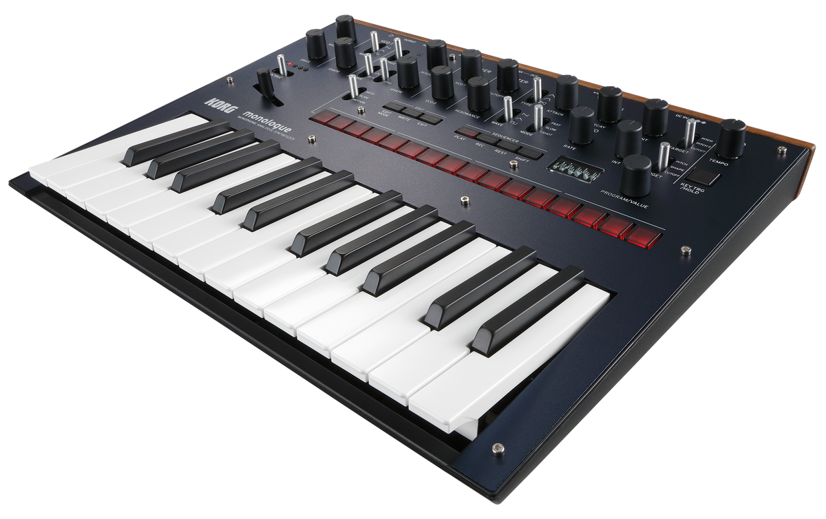 Korg Synthesizer, analoog, monologue, 25 toetsen, blauw