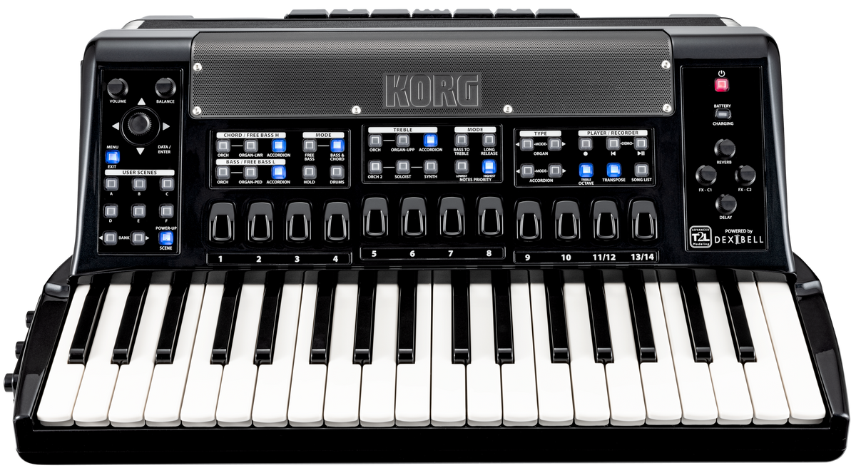 Korg Digitale accordeon, FISA SUPREMA C, Compact-model, 37 knoppen, 120 bassen