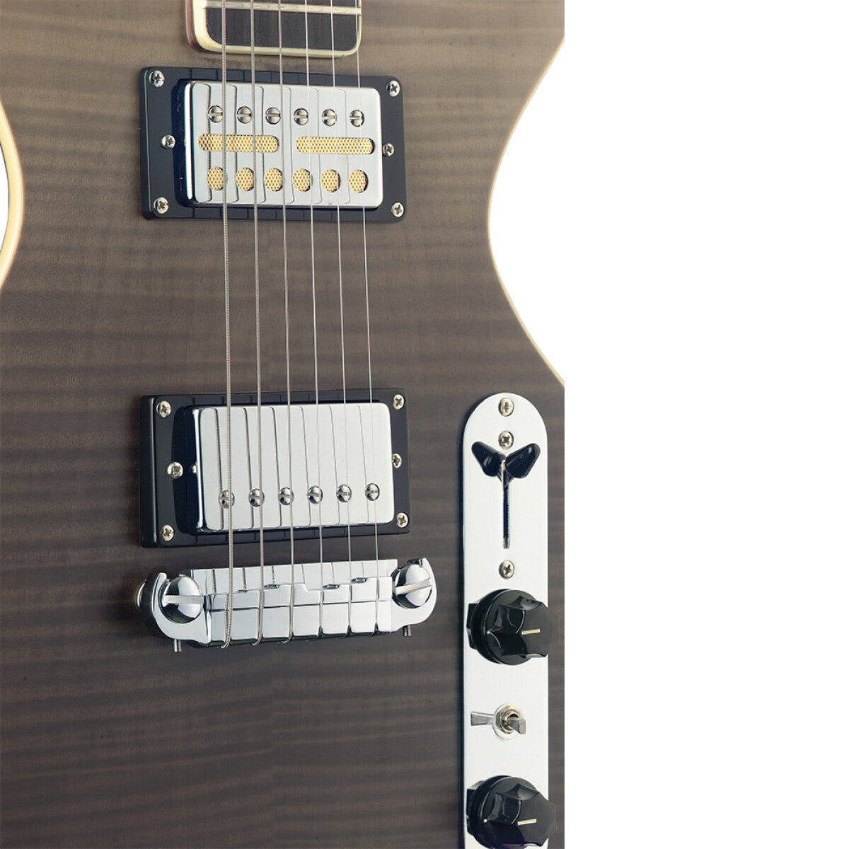 Stagg SVY SPCLDLX FBK Silveray elektrische gitaar Flamed Black