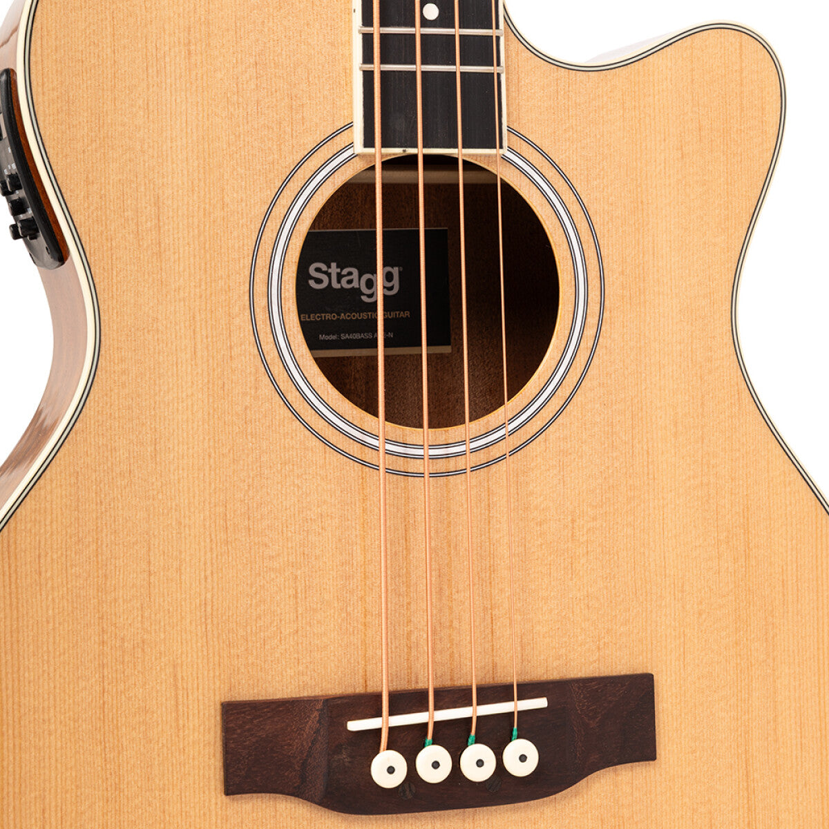 Stagg SA40BASS ACE-N westerngitaar Roos   finish: Hoogglans