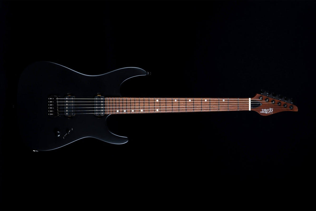 JET Guitars JS-501 BK Stygian – elektrische gitaar – S-stijl Stygian HH Satijn Zwart, palissander toets