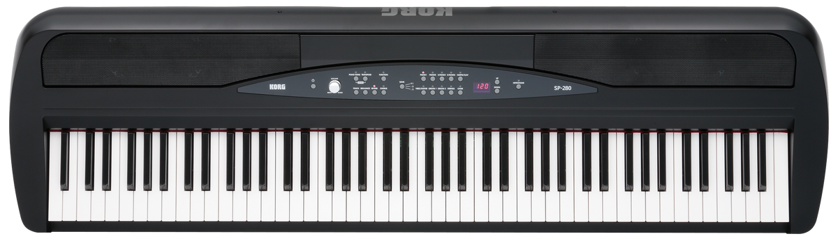 Korg Digitale Piano, SP280, 2x22 W, Statief, zwart