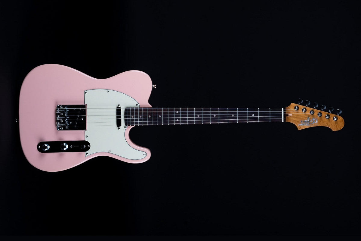 JET Guitars JT-300 PK R – elektrische gitaar – T-stijl Schelp Roze, palissander toets