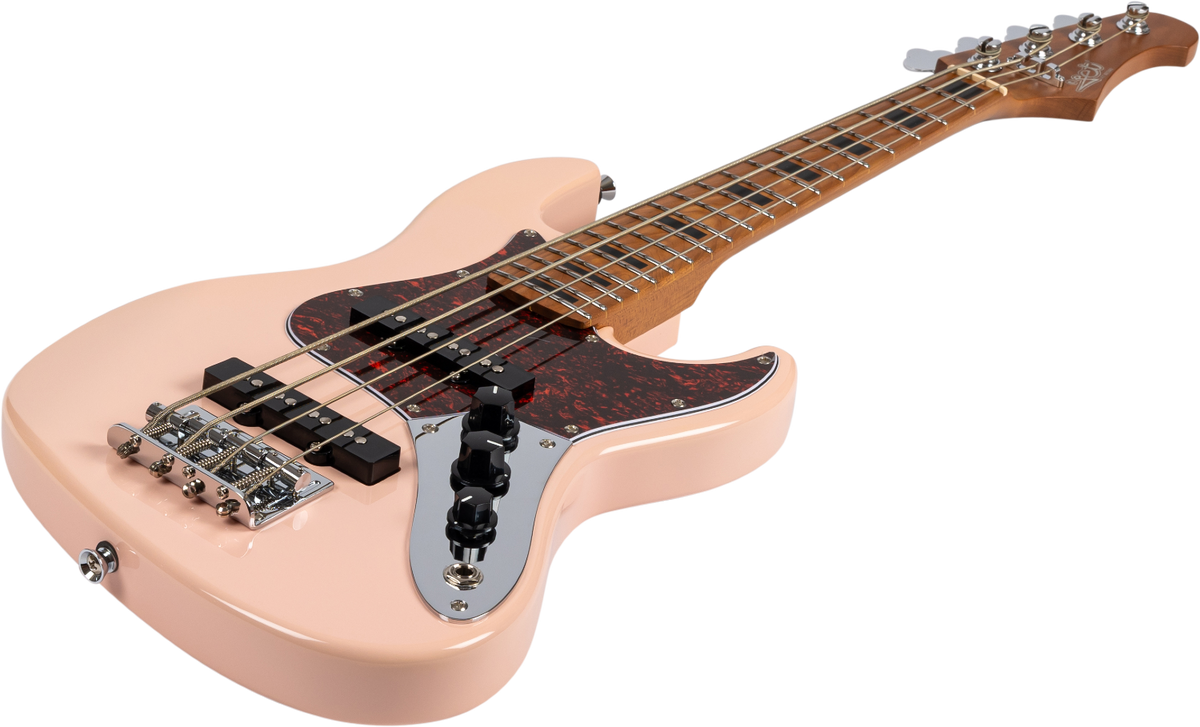 JET Guitars JB-300 PK – elektrische basgitaar – Reisbas, Shell Pink