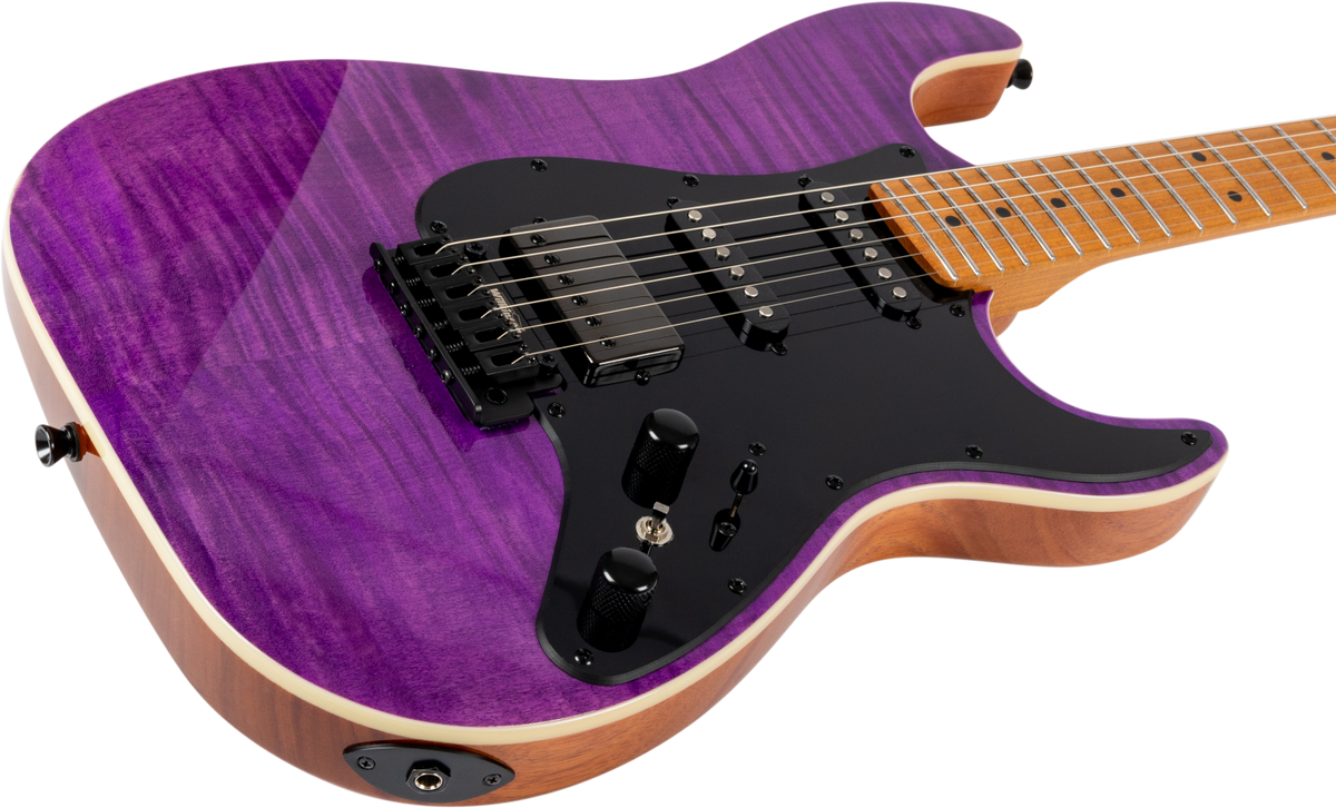JET Guitars JS-600 TPP – elektrische gitaar – S-stijl HSS transp. Paars