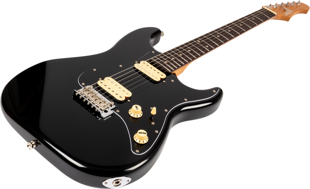 JET Guitars JS-400 BKR H – elektrische gitaar – S-stijl HH Zwart, palissander toets