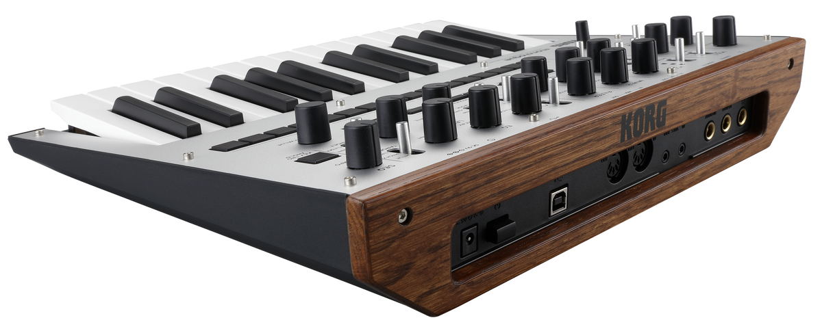 Korg Synthesizer, analoog, monologue, 25 toetsen, zilver