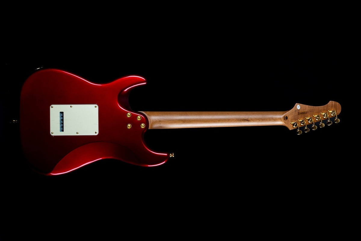 JET Guitars JS-480 WR G – elektrische gitaar – S-stijl HSS Wijnrood/Goud hardware, palissander toets