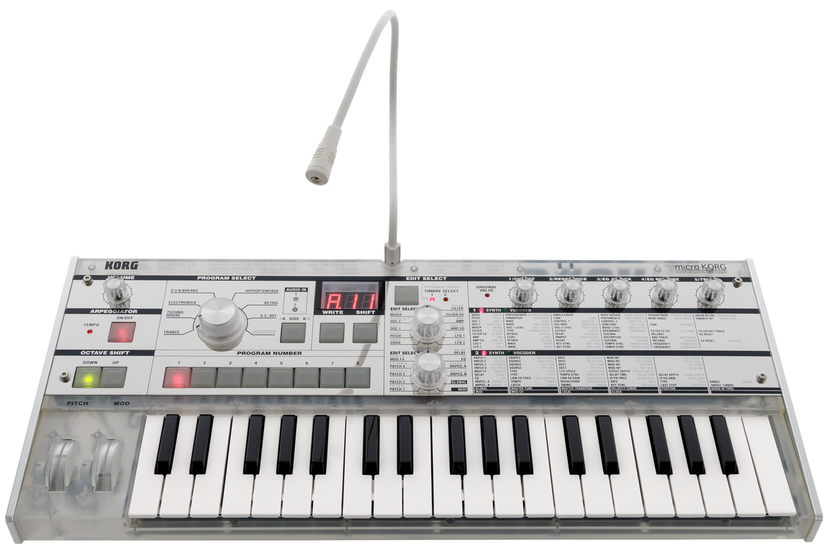 Korg Synthesizer, digital, microKORG, Vocoder, 37 Tasten, Crystal