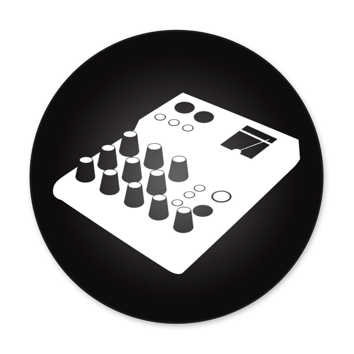 Stagg NPC010LR patchkabel, jack/jack (m/m), haakse pluggen, mono, 10 cm