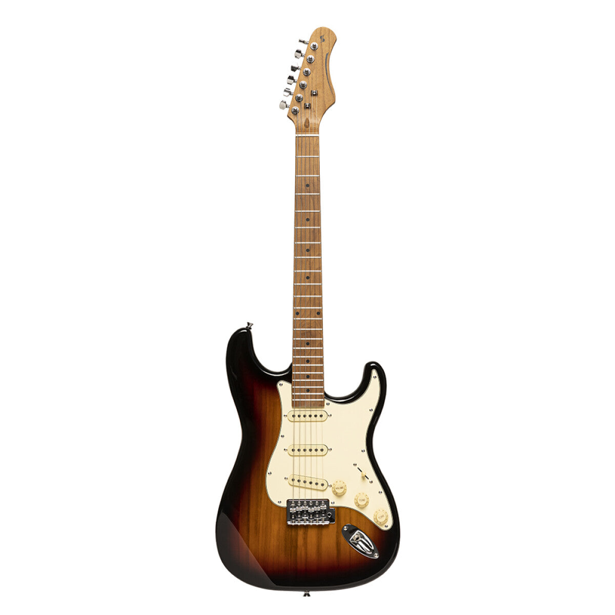 Stagg SES-55 SNB S-style elektrische gitaar Sunburst, glanzend
