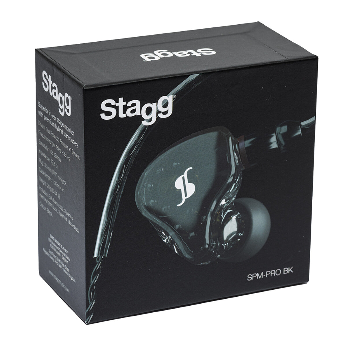 Stagg SPM-PRO BK 3-driver in-ear monitors zwart