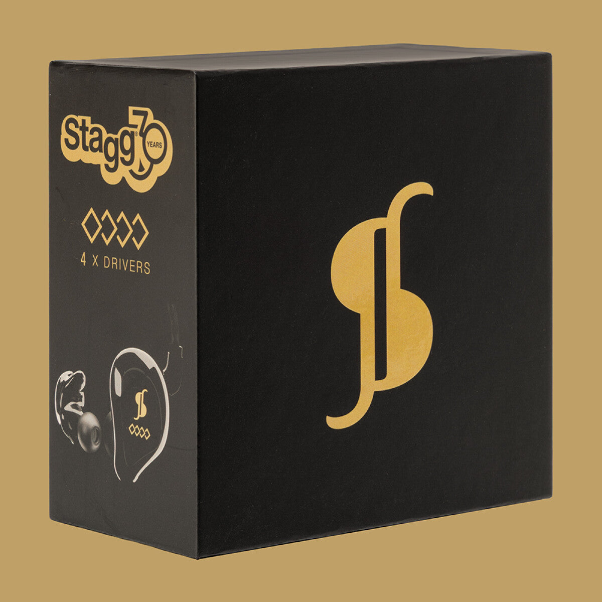 Stagg SPM-435 GD 4-driver in-ear monitors zwart/goud