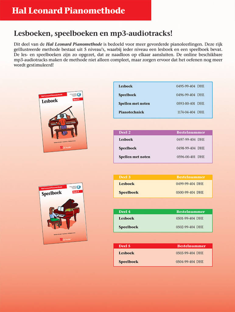 Hal Leonard Pianomethode Lesboek 5