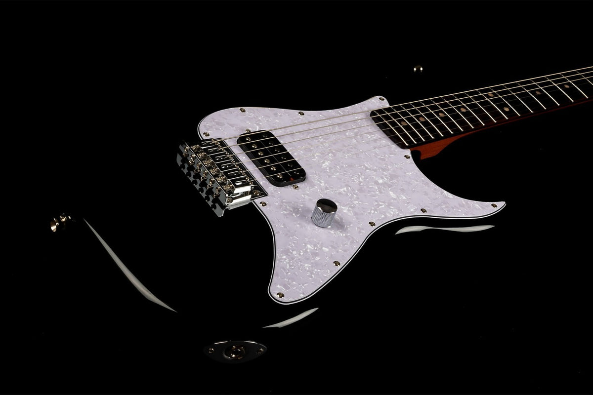 JET Guitars JS-400 HT BK – elektrische gitaar – S-stijl HSS Hardtail Zwart, palissander toets