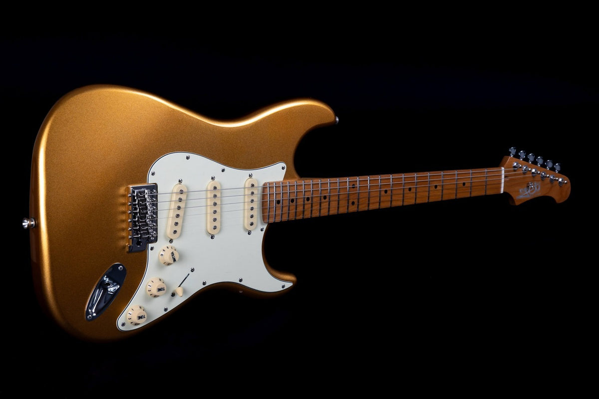 JET Guitars JS 300 GD – elektrische gitaar – S-stijl SSS Goud