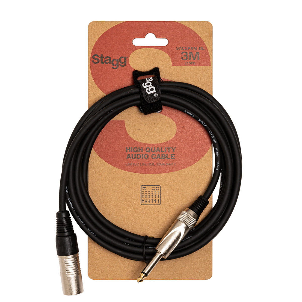 Stagg SAC3PXM DL deluxe audiokabel - M XLR/F jack