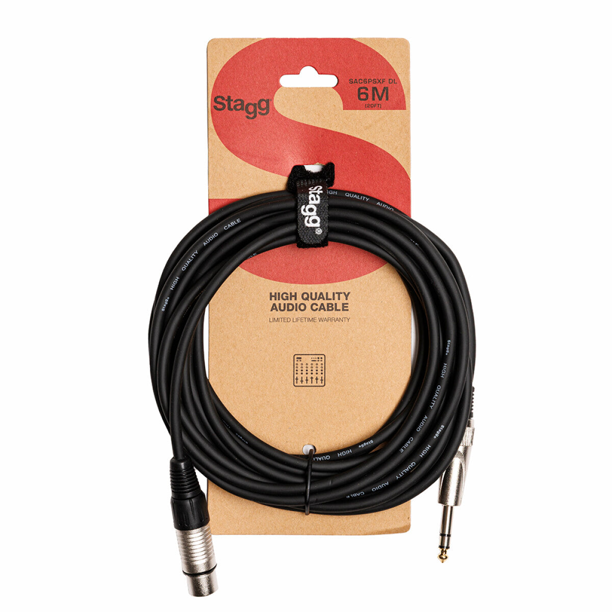 Stagg SAC6PSXF DL audiokabel XLR/jack (v/m), 6 m