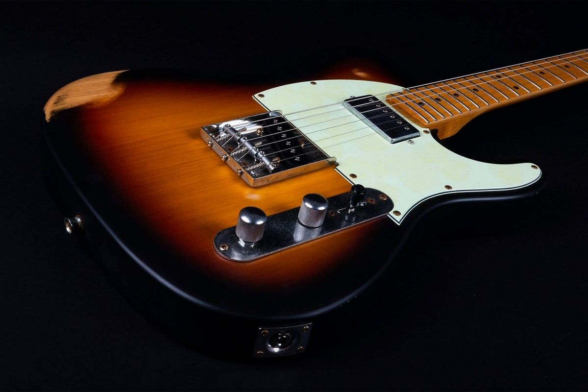 JET Guitars JT-350 RLC SB – elektrische gitaar – T-stijl SH Sunburst 'relic'