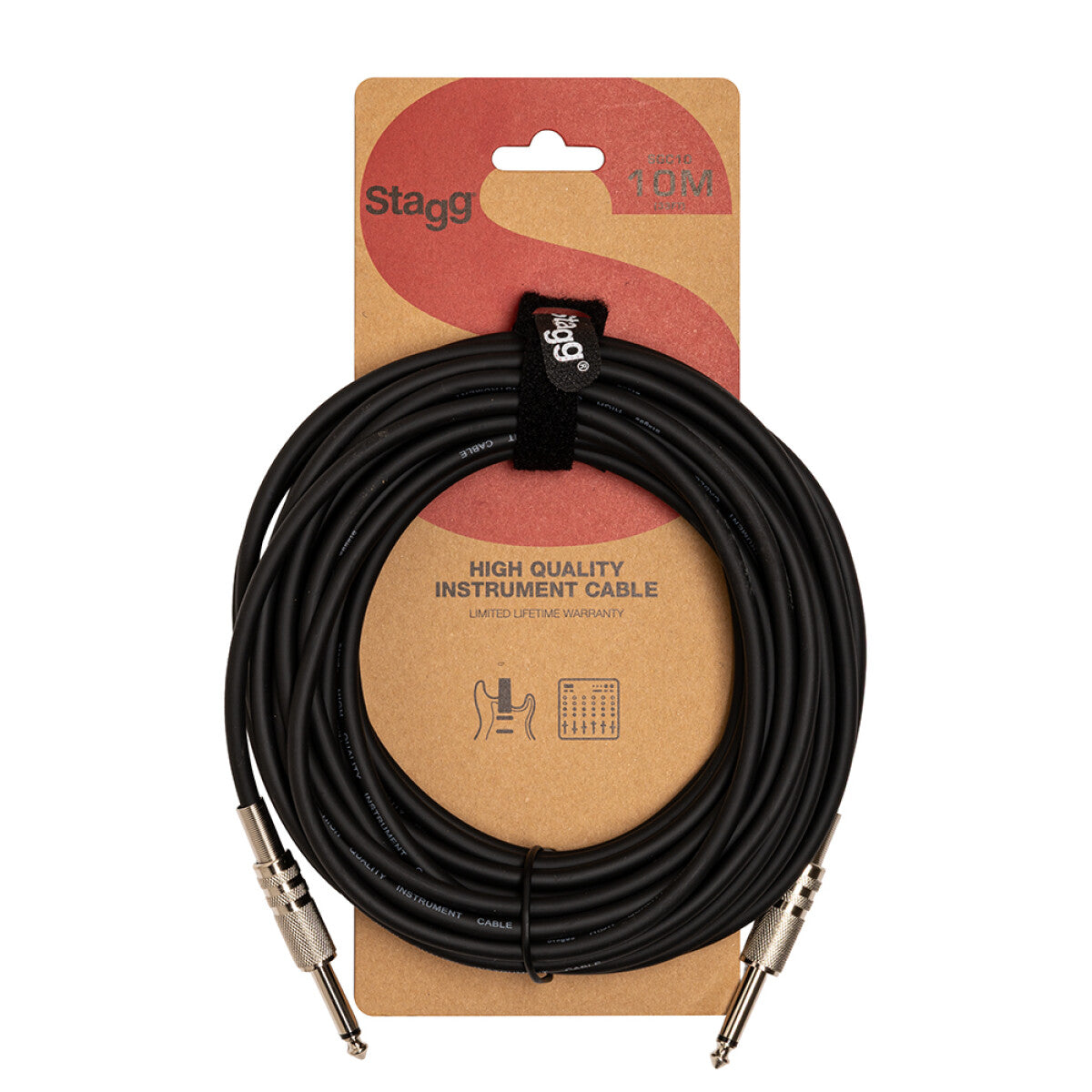Stagg SGC10 instrumentkabel jack/jack (m/m), 10 m, S-serie