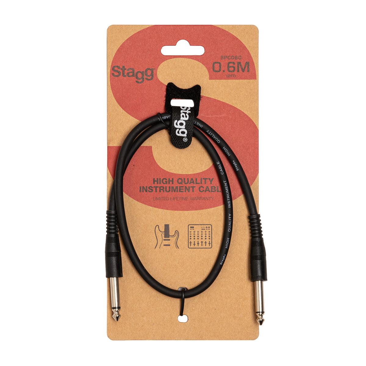 Stagg SPC060 mono patchkabel jack/jack (m/m), 60 cm