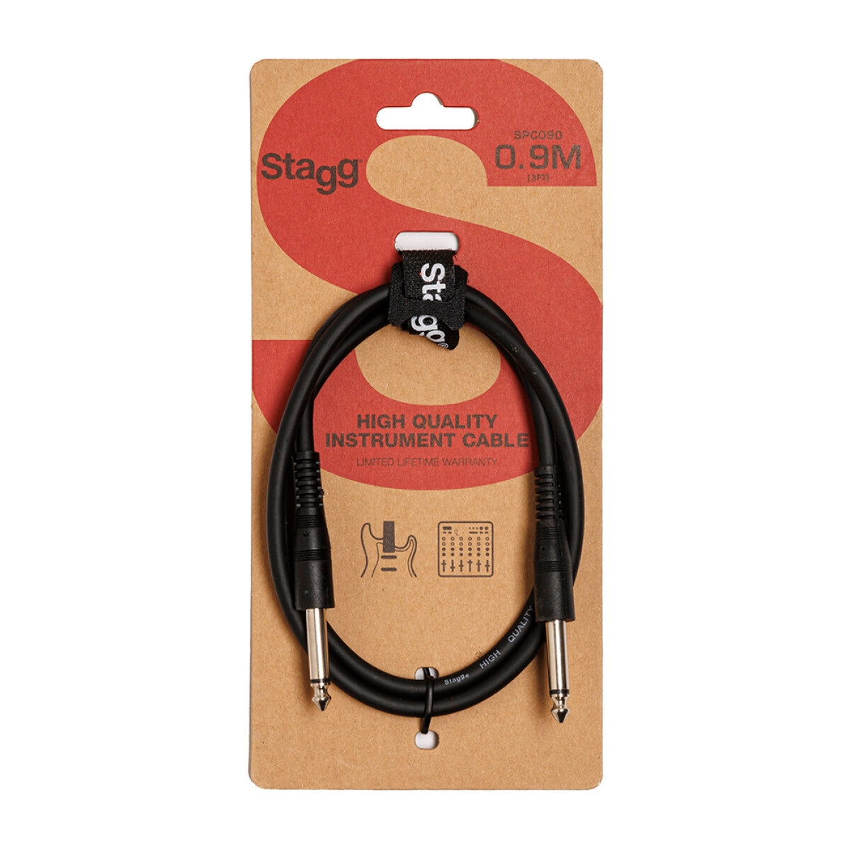 Stagg SPC090 mono patchkabel jack/jack (m/m), 90 cm