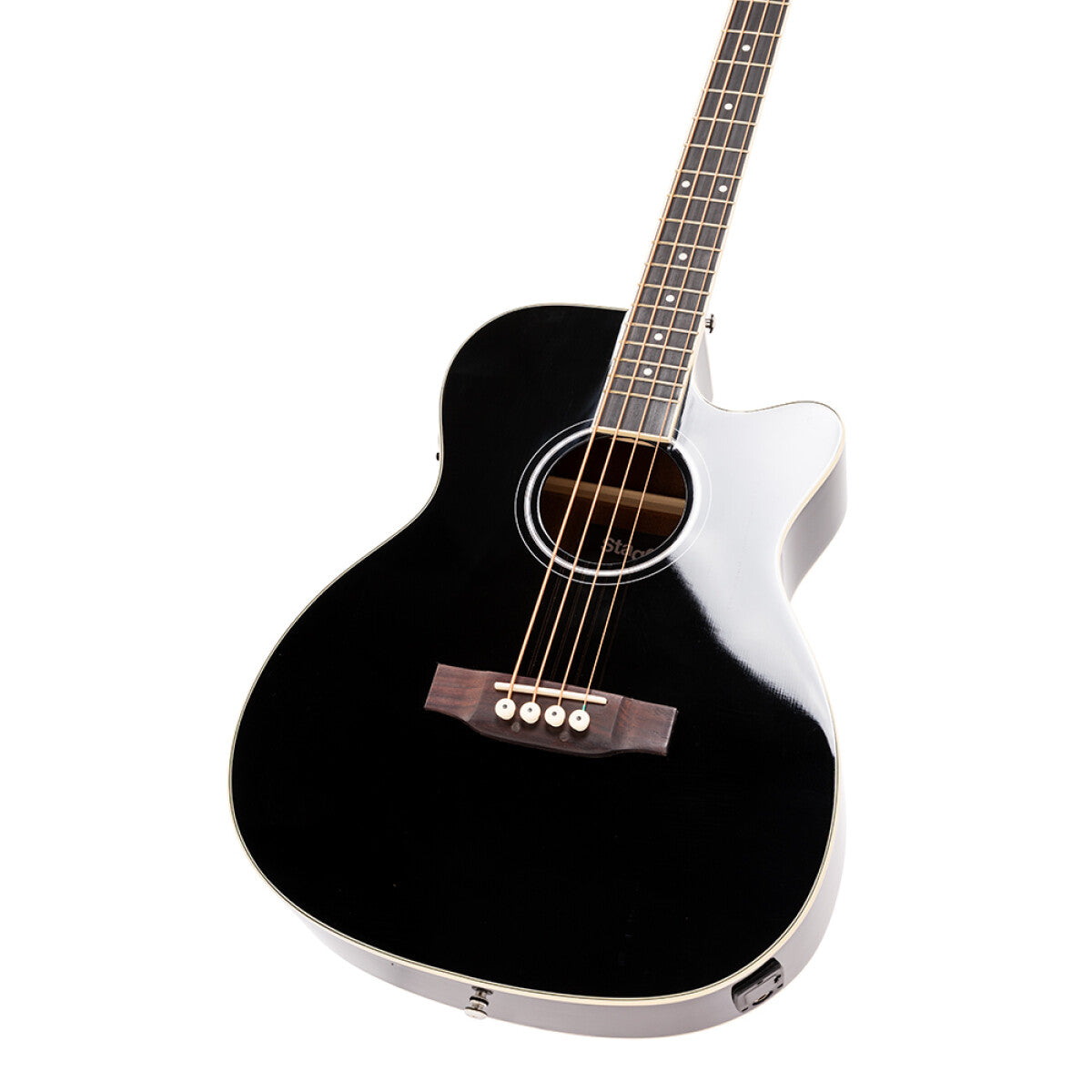 Stagg SA40BASS ACE-BK westerngitaar Zwart   finish: Hoogglans