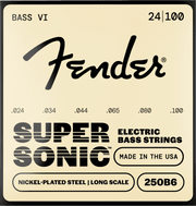 Fender F-250B6 SuperSonic 250B6 Nickel-Plated Steel Bass VI-snaren 24-100 met baleinde