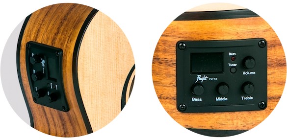 Flight DUS 320 EQ SP/ZEB – elektro-akoestische sopraanukelele