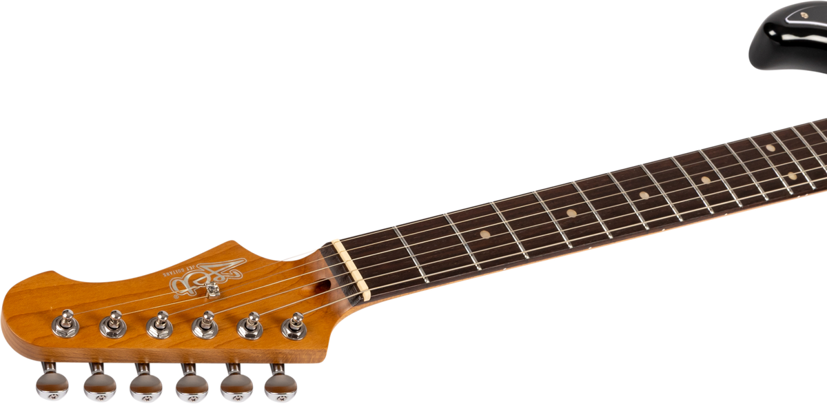 JET Guitars JS-400 BKR H – elektrische gitaar – S-stijl HH Zwart, palissander toets