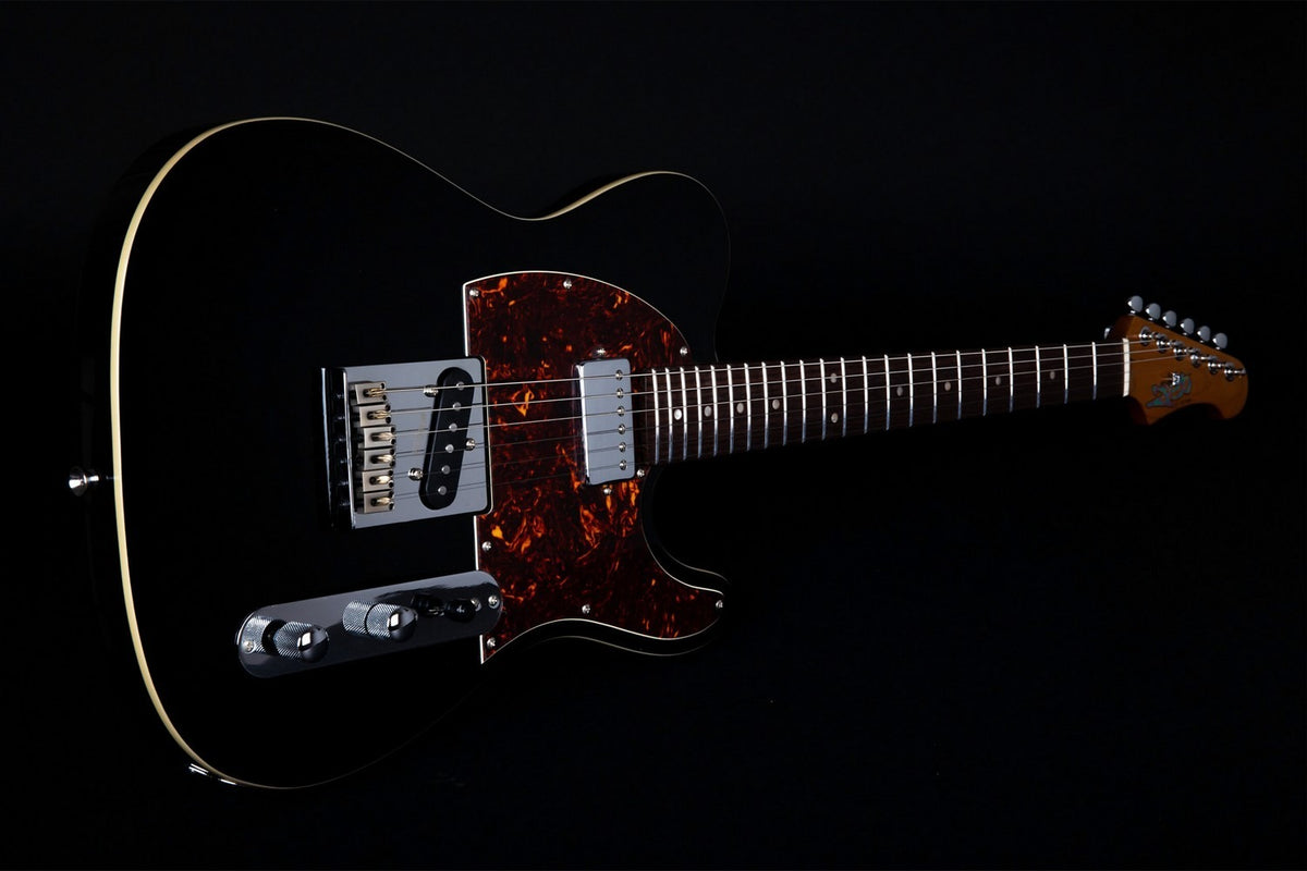 JET Guitars JT-350 BK R – elektrische gitaar – T-stijl SH Zwart, palissander toets