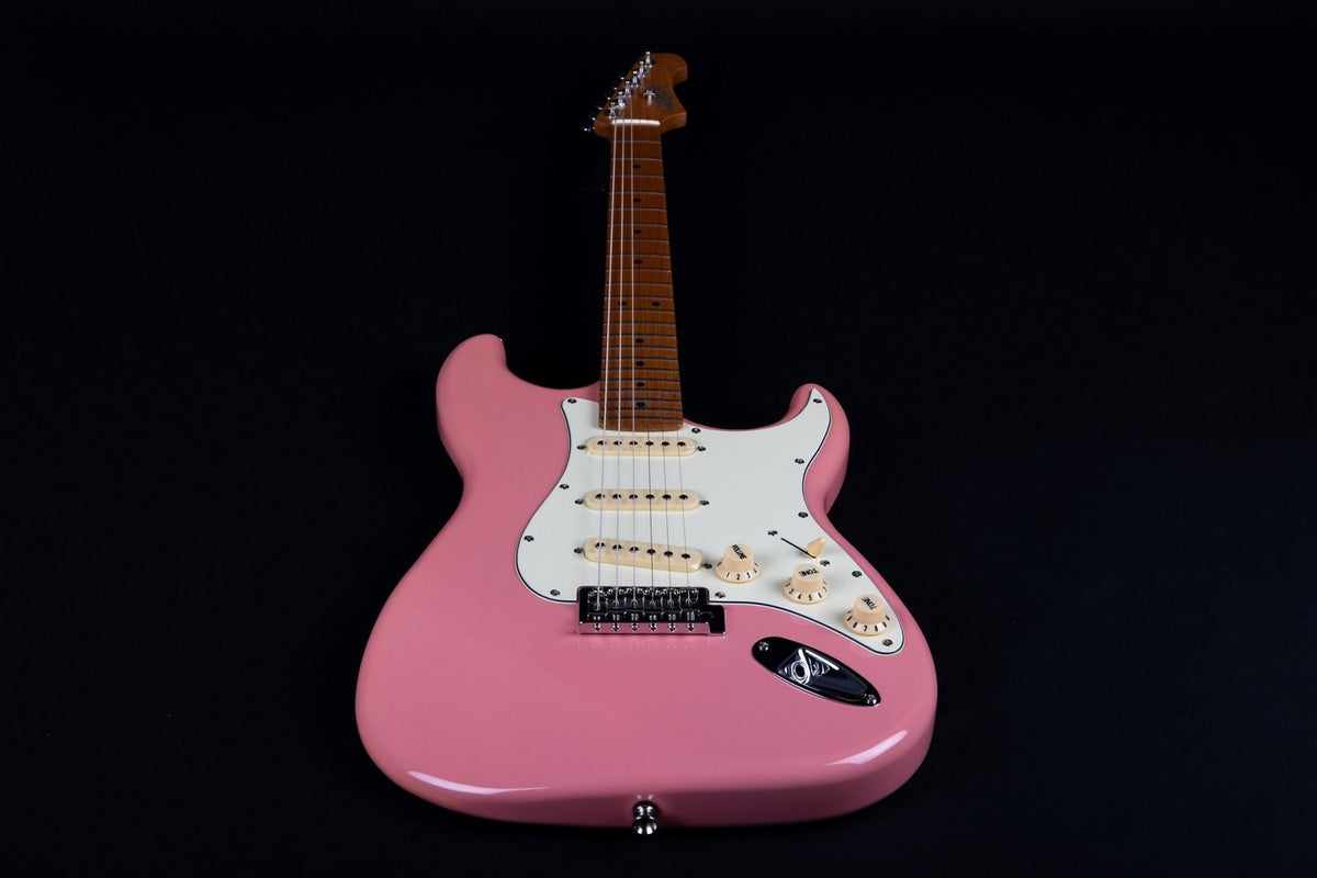 JET Guitars JS 300 BGD – elektrische gitaar – S-stijl SSS Bordeau roze