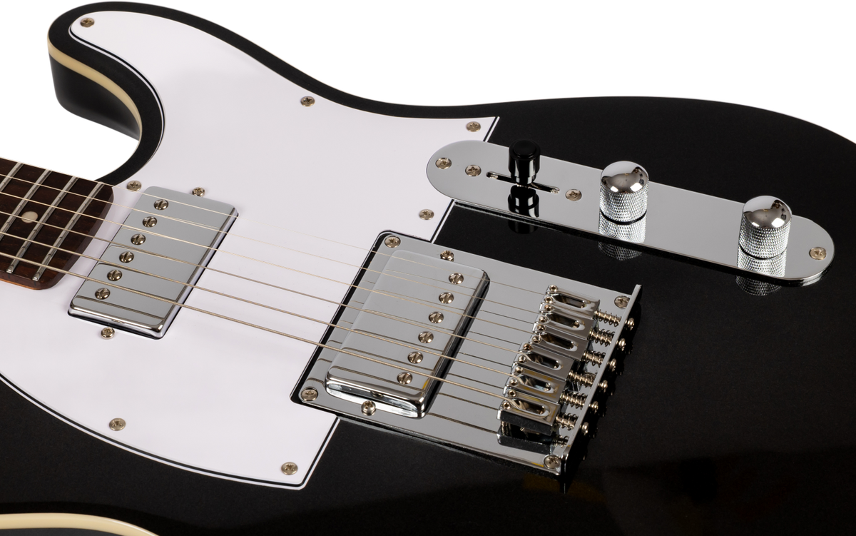 JET Guitars JT-350 BKM H – elektrische gitaar – T-stijl HH Zwart, palissander toets