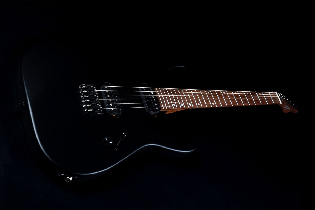 JET Guitars JS-501 BK Stygian – elektrische gitaar – S-stijl Stygian HH Satijn Zwart, palissander toets