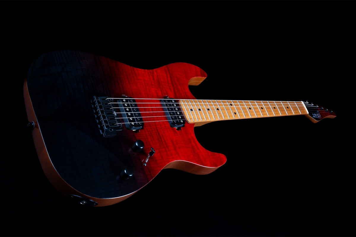 JET Guitars JS-1000 Vulcano – elektrische gitaar – S-stijl HH transparant Rood