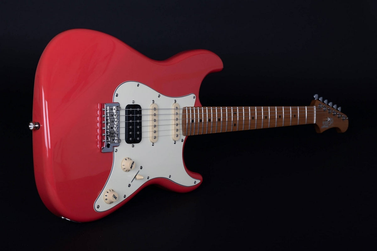 JET Guitars JS-400 CRD – elektrische gitaar – S-stijl HSS Koraalrood